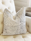 White & Black Square Mud Cloth Pillow Cover