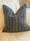 Midnight Grey Little Arrow Mud Cloth Pillow Cover