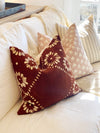 Rust Boho Flower Pillow Cover