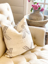 Black & White Heart Authentic Mud Cloth Cover