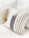 Bloom Dark Grey & White Linen Pillow