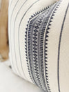 Bloom Dark Grey & White Linen Pillow