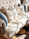 Large Line Cross Black & White  Mud Cloth Pillow Cover