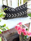 Black Big White Arrow Mud Cloth Pillow Cover