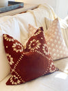 Rust Boho Flower Pillow Cover