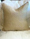 Molly Mustard & White Linen Pillow Cover