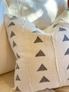 Gray Triangle Authentic Vintage Mud Cloth Cover