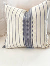 Bloom Dark Grey & White Linen Pillow