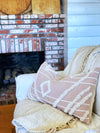 Blush Designer Textured Pillow Cover