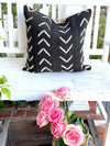 Black Big White Arrow Mud Cloth Pillow Cover