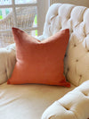 Vintage Wash Rust Linen Pillow Cover