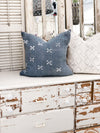 Perfect Gray with White X authentic Mud Cloth Pillow Cover