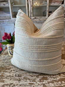  Cream Rope Linen Pillow Cover