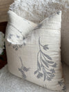 Vintage Black and Cream Botanical Pillow Cover