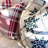 Dark Green Snowflake Holiday Pillow Cover