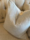 Light Grey Dot Linen Pillow Cover