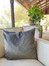 Soft green velvet linen pillow cover