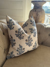 Vintage Dusty Blue Linen Pillow Cover