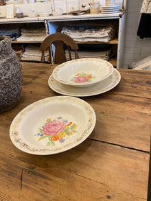  English Vintage Floral Plates