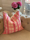 Pink Tie Dye Mudcloth Linen Pillow Cover