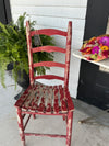 Primitive Red Ladderback Chair