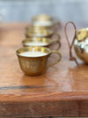 Mini brass volcano candle