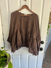 Poncho linen blouse