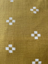 Mustard white white diamond linen pillow cover