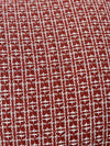 Rust & white textured fringe pillow cover
