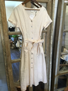  Blush Linen Pocket Dress