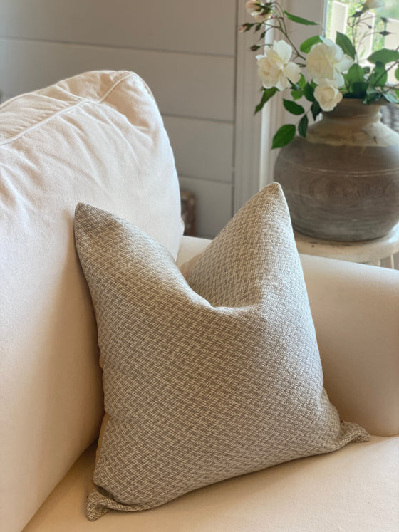 Neutral Textured Light Grey Pillow Cover