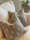 Chambray Paisley Handblocked Linen Pillow Cover