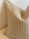 Neutral Textured Creamy Beige Pillow Cover