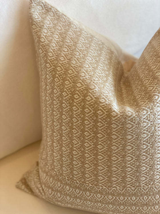 Neutral Textured Creamy Beige Pillow Cover