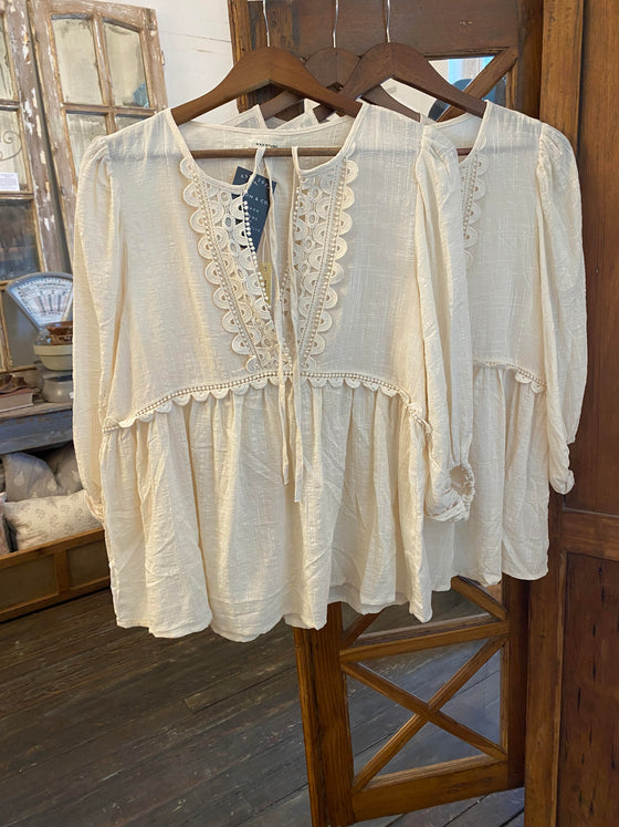 Cream Lace Blouse