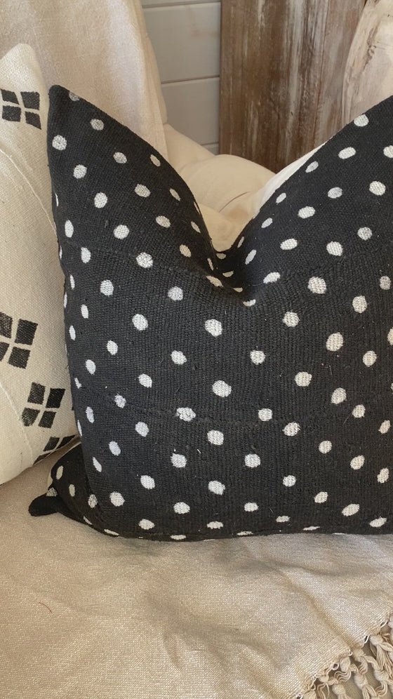 Bonnie Black Dot Pillow Cover
