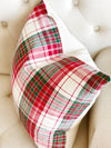 Holiday Plaid Linen Pillow Cover