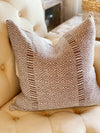 Taupe Diamond Textured Pillow Cover