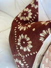 Rust Boho Flower Pillow Cover