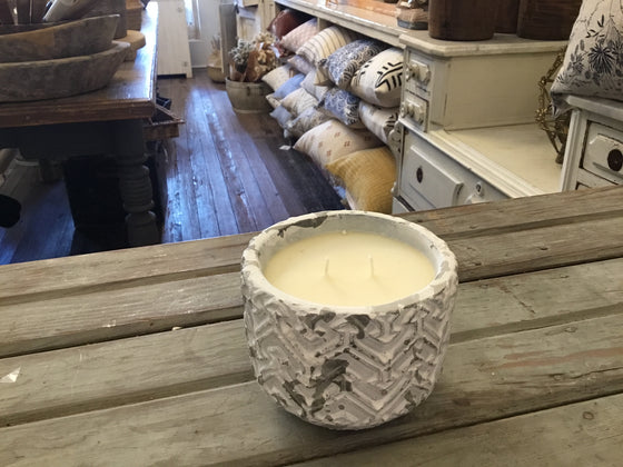 Antique white candle