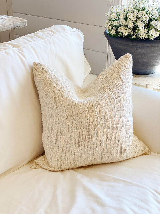 Cindy Cream Textured Pillow Cover