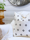 Off White Jennifer Black Linen Pillow Cover