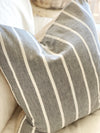 Vintage Black Stripe Linen Pillow Cover