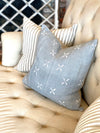 Perfect Gray with White X authentic Mud Cloth Pillow Cover