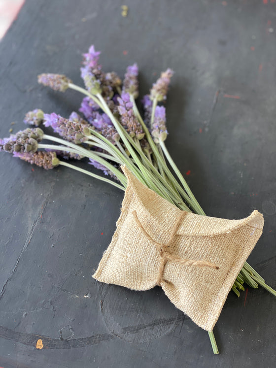 Linen lavender soap pocket