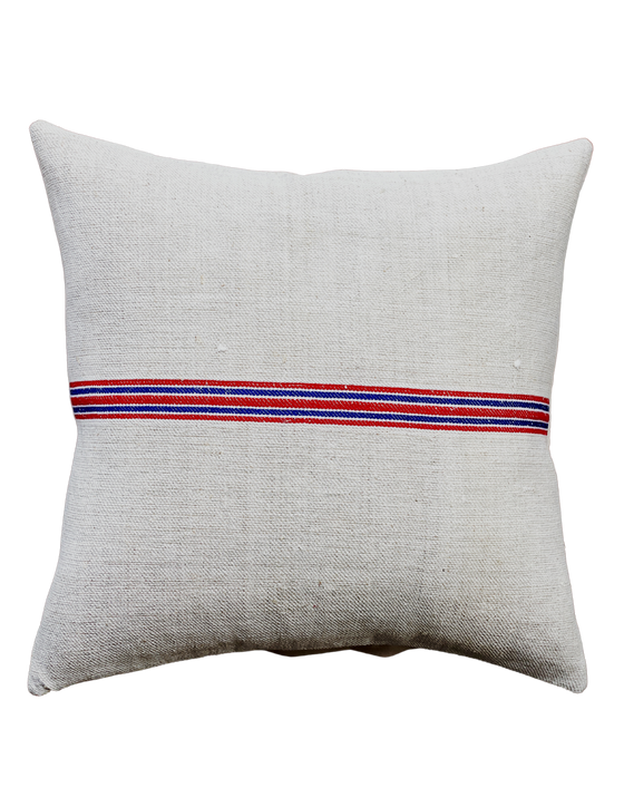 Americana Grain Sack Pillow Cover