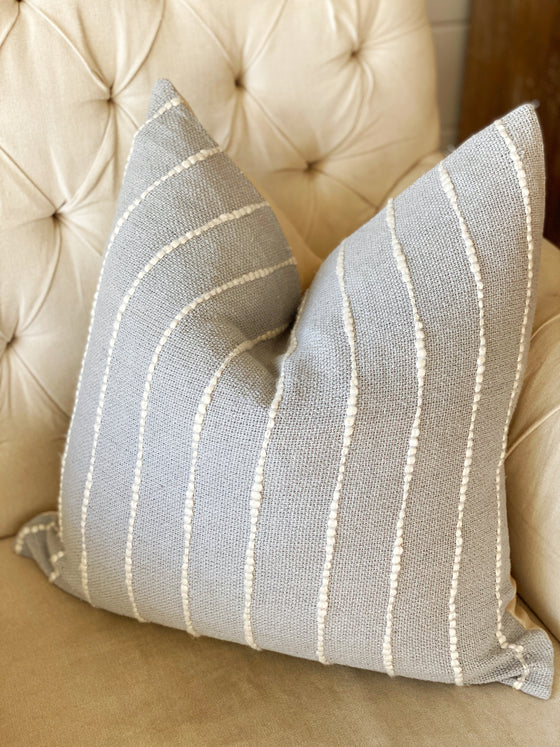 Designer Grey & white Textured  Pillow Cover