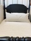 Linen Vintage Black Stripe Pillow Cover