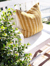 Small Mustard Arrow Mud Cloth Pillow Cover