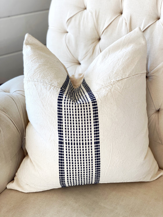 Authentic Turkish Dash Linen Pillow Cover